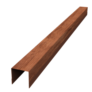 Планка вертикальная обратная для забора жалюзи Palermo 0,45 Print Premium Rowan Wood Intense FTC (2м)