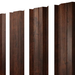 Штакетник М-образный В с прямым резом 0,4 Print Premium Cherry Wood Dark FTC