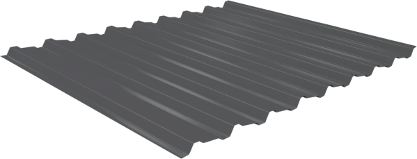 Профнастил Estet C19 0,5 PE-Double RAL 7024 мокрый асфальт
