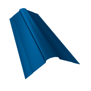 Планка конька фигурного 100x100 0,7 PE с пленкой RAL 5005 сигнальный синий (2м)