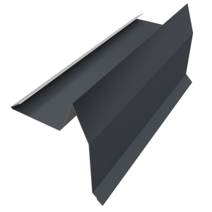 Планка торцевая для шифера 0,45 PE с пленкой RAL 7024 мокрый асфальт (2м)