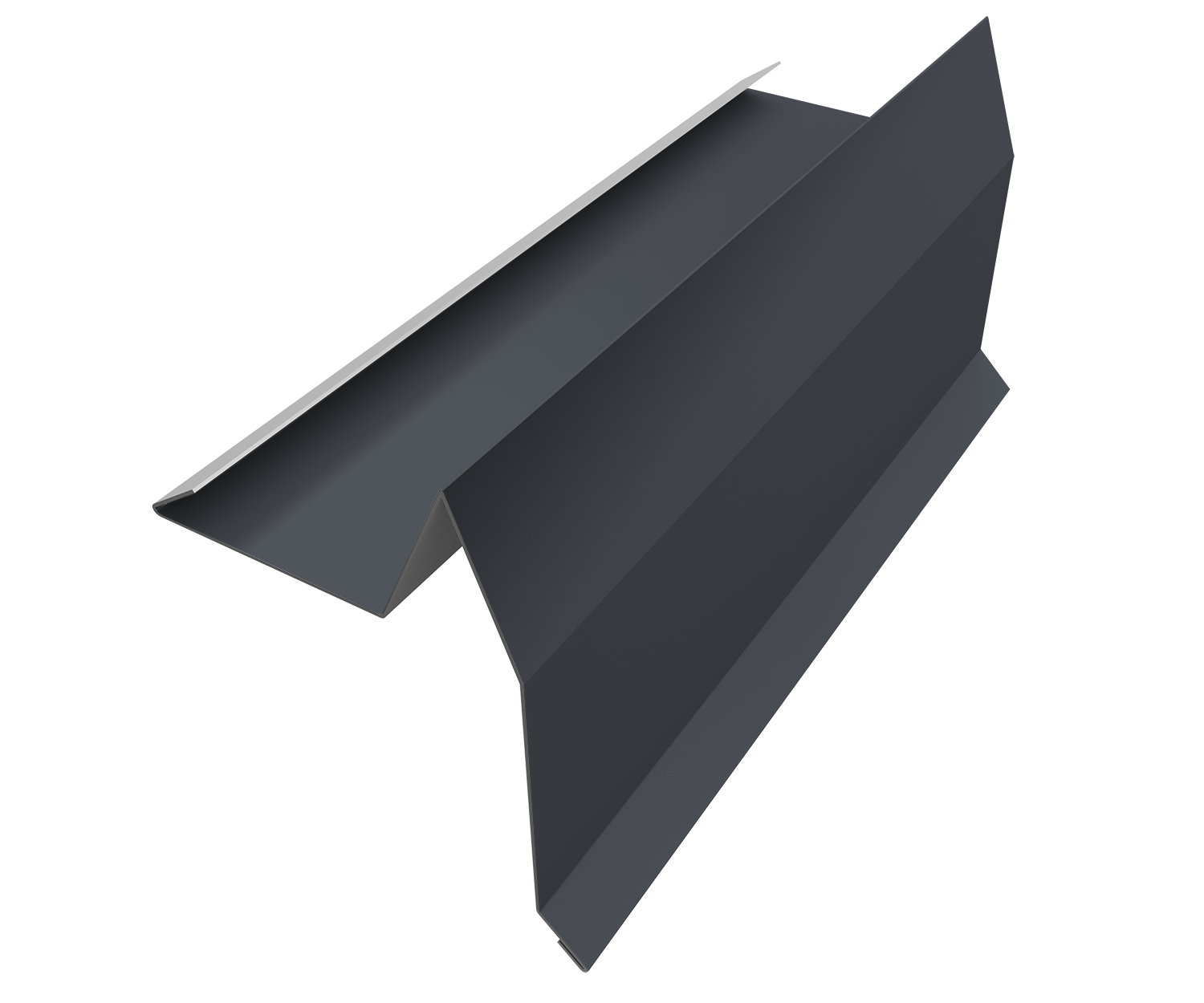 Планка торцевая для шифера 0,45 PE с пленкой RAL 7024 мокрый асфальт (2м)