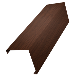Декоративная накладка на столб универсальная угловая 60х60 для забора жалюзи 0,45 Print Elite Choco Wood TwinColor (3м)