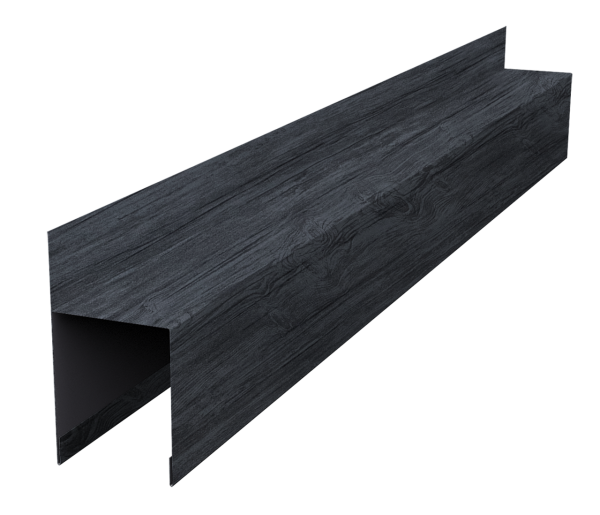 Планка опорная составная внешняя для забора жалюзи Palermo 0,45 Print Premium Grey Wood TwinColor (1,8м)
