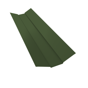 Планка ендовы верхней 95х80х95 0,5 Satin Matt TX RAL 6020 хромовая зелень (2м)