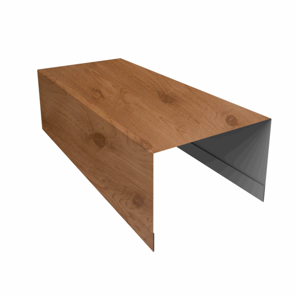 Крышка для забора из сайдинга ЭкоБрус 0,45 Print Premium Pine Wood Fresh (3м)