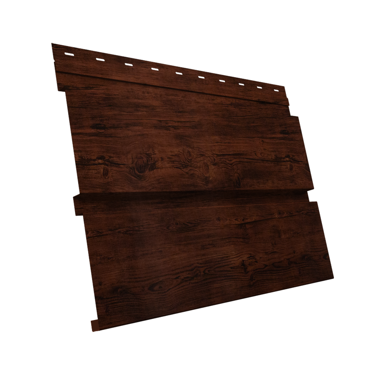 Софит металлический Квадро Брус без перфорации 0,45 Print Elite с пленкой Cherry Wood TwinColor