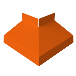 Угол отлива внешний 70 0,45 PE с пленкой RAL 2004 оранжевый