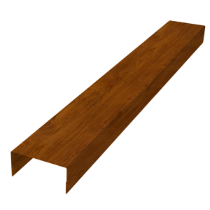 Крышка забора для горизонтального монтажа штакетника 0,45 Print-Double Elite Golden Wood (3м)