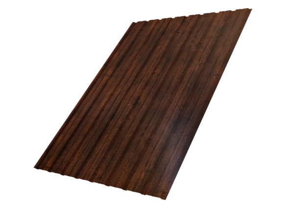 Профнастил С10B 0,45 Print-Double Premium Cherry Wood Dark F