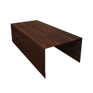 Крышка для забора из сайдинга (Блок-хаус new) 0,45 Print-Double Premium Cherry Wood Dark F (3м)