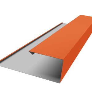 Планка торцевая страховочная 0,45 PE с пленкой RAL 2004 оранжевый (3м)