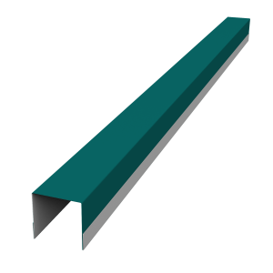 Планка вертикальная обратная для горизонтального монтажа штакетника 0,45 PE RAL 5021 водная синь (2м)