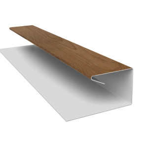 Планка П-образная завершающая сложная (КД) 0,45 Print Premium Pine Wood Fresh (3м)