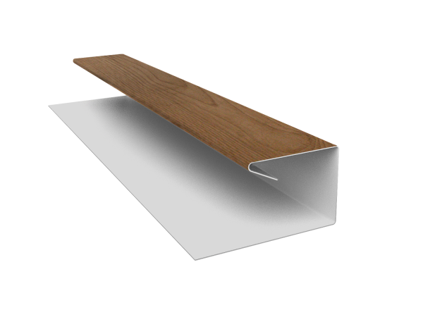 Планка П-образная завершающая сложная (КД) 0,45 Print Premium Pine Wood Fresh (3м)