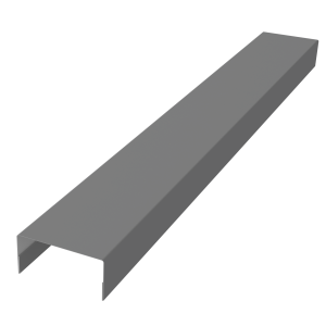 Крышка забора для горизонтального монтажа штакетника 0,5 Satin RAL 9006 бело-алюминиевый (2м)