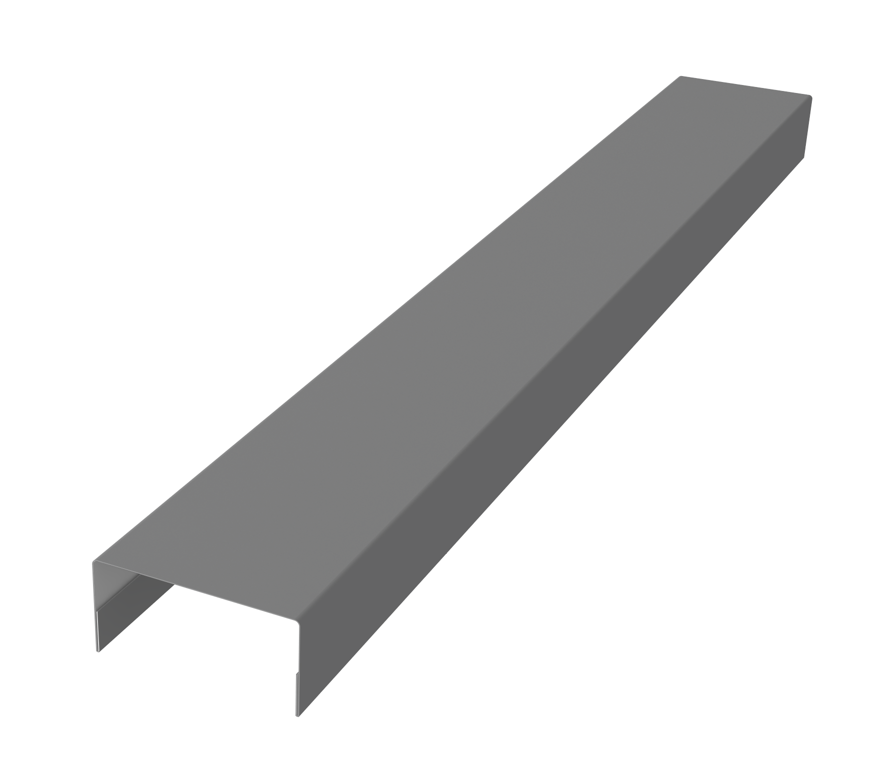 Крышка забора для горизонтального монтажа штакетника 0,5 Satin RAL 9006 бело-алюминиевый (2м)