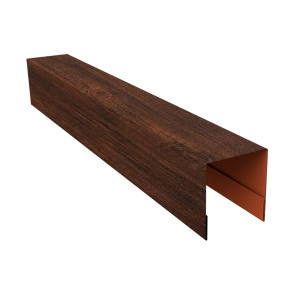 Планка боковая для забора из сайдинга (Блок-хаус new) 0,45 Print Premium Cherry Wood Dark FTC (2,5м)