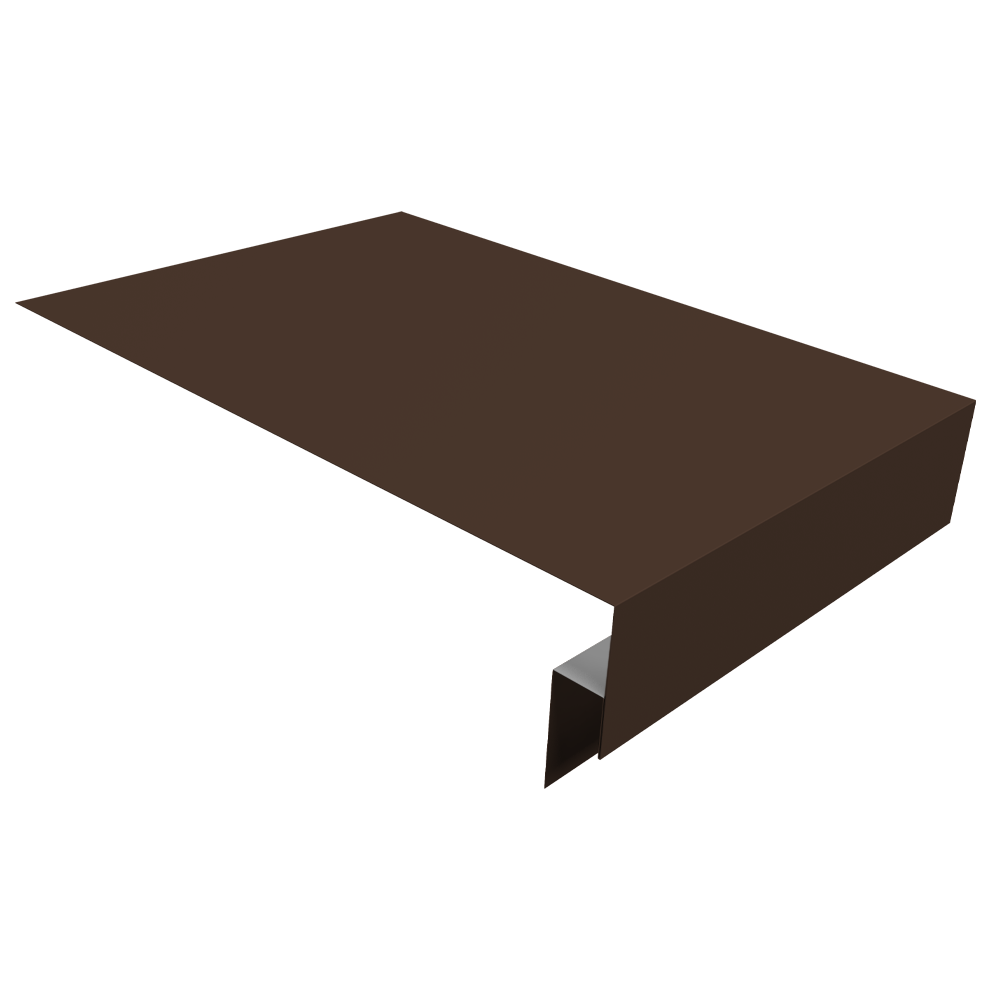 Планка околооконная сложная фальц 0,5 Satin Matt TX RAL 8017 шоколад (2м)