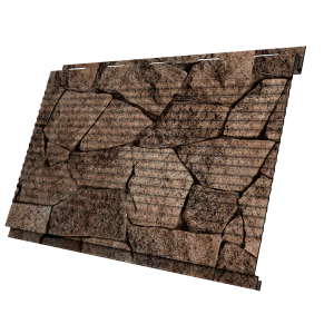 Софит Вертикаль 0,2 Grand Line gofr 0,45 Print Elite с пленкой King Stone TwinColor