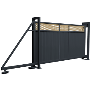 Ворота откатные Estet Plus 2,0х4,5 RAL 7024/1014