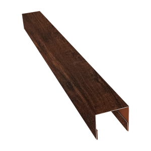 Планка П-образная заборная 24 0,45 Print Premium Cherry Wood Dark FTC (3м)
