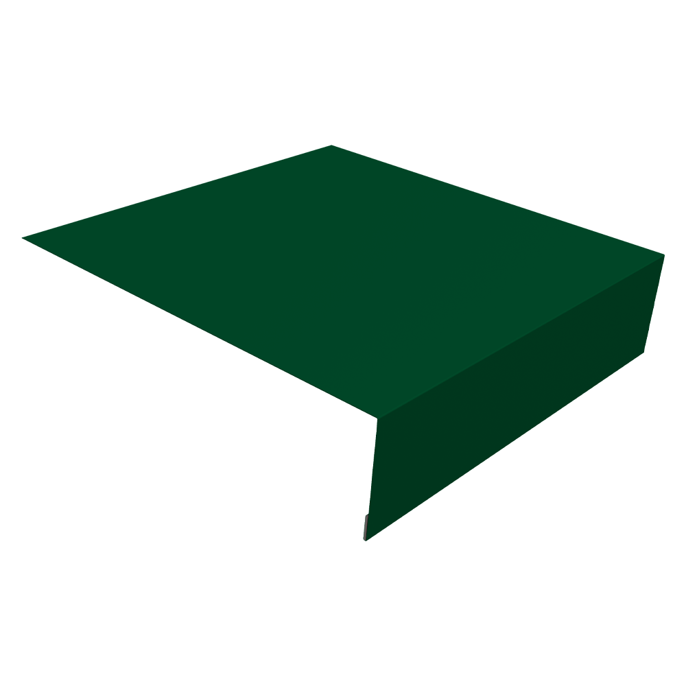 Планка околооконная простая 200х50 0,5 PE с пленкой RAL 6005 зеленый мох (2м)