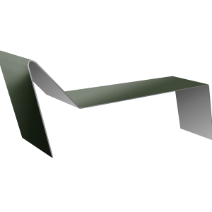 Планка примыкания для мягкой кровли 0,5 Satin Matt TX RAL 6020 хромовая зелень (3м)