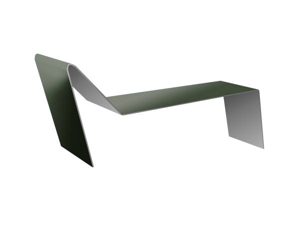 Планка примыкания для мягкой кровли 0,5 Satin Matt TX RAL 6020 хромовая зелень (3м)