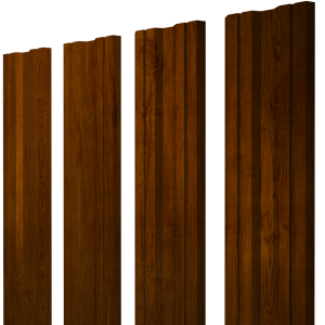 Штакетник Twin с прямым резом 0,4 Print Premium Golden Wood Intense FTC