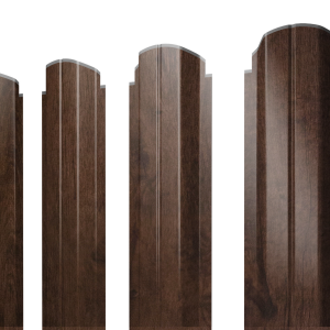 Штакетник П-образный А фигурный 0,4 Print Premium Antique Wood TwinColor
