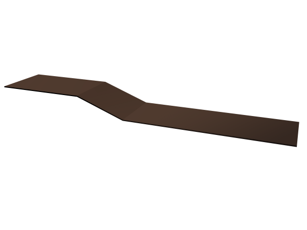 Планка крепежная фальц 0,4 PE-Double с пленкой RAL 8017 шоколад (3м)