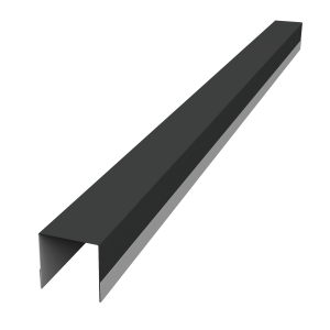 Планка вертикальная обратная для горизонтального монтажа штакетника 0,45 Drap TX RAL 7016 антрацитово-серый (3м)