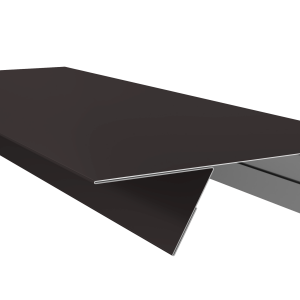 Планка стыковочная составная верхняя 0,5 Satin с пленкой RAL 9005 черный (3м)