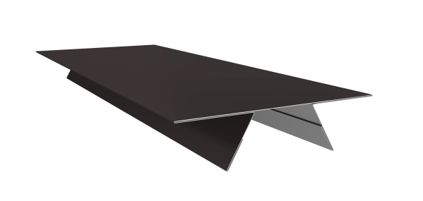 Планка стыковочная составная верхняя 0,5 Satin с пленкой RAL 9005 черный (3м)