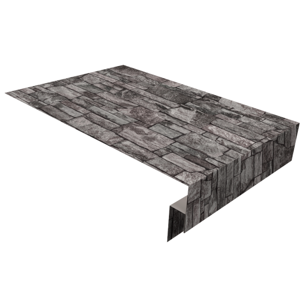 Планка околооконная сложная 250х50х12 (j-фаска) 0,45 Print Elite Fine Stone TwinColor (3м)