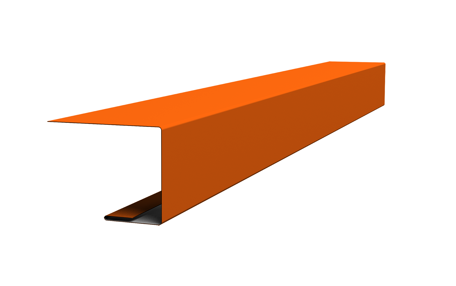 Планка завершающая фальц 0,45 PE с пленкой RAL 2004 оранжевый (3м)