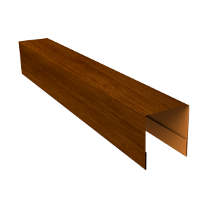 Планка боковая для забора из сайдинга (Блок-хаус new) 0,45 Print Premium Golden Wood Intense FTC (2,5м)