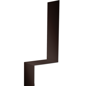 Планка примыкание боковое фальц 0,5 Atlas X с пленкой RAL 8017 шоколад (3м)