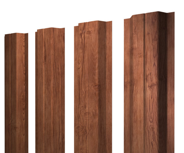 Штакетник П-образный A с прямым резом 0,45 Print Premium Rowan Wood Intense FTC