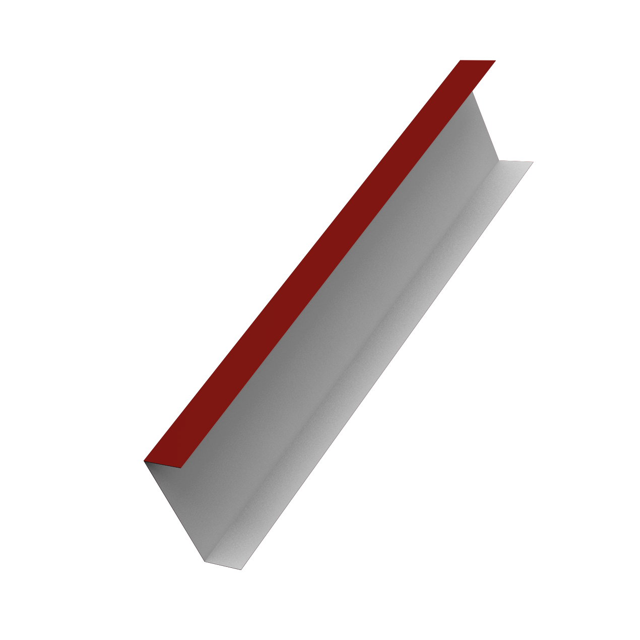 Декоративная накладка на столб универсальная 60х60 для забора жалюзи 0,45 PE RAL 3011 коричнево-красный (3м)