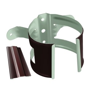 Кронштейн трубы на дерево Optima 100мм RAL 8017