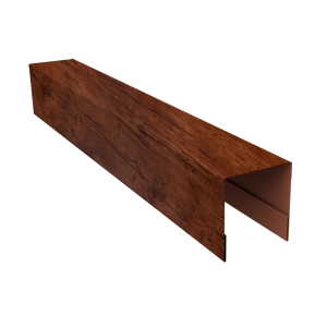 Планка боковая для забора из сайдинга (Блок-хаус new) 0,4 Print Premium Cherry Wood Fresh TwinColor (2,06м)
