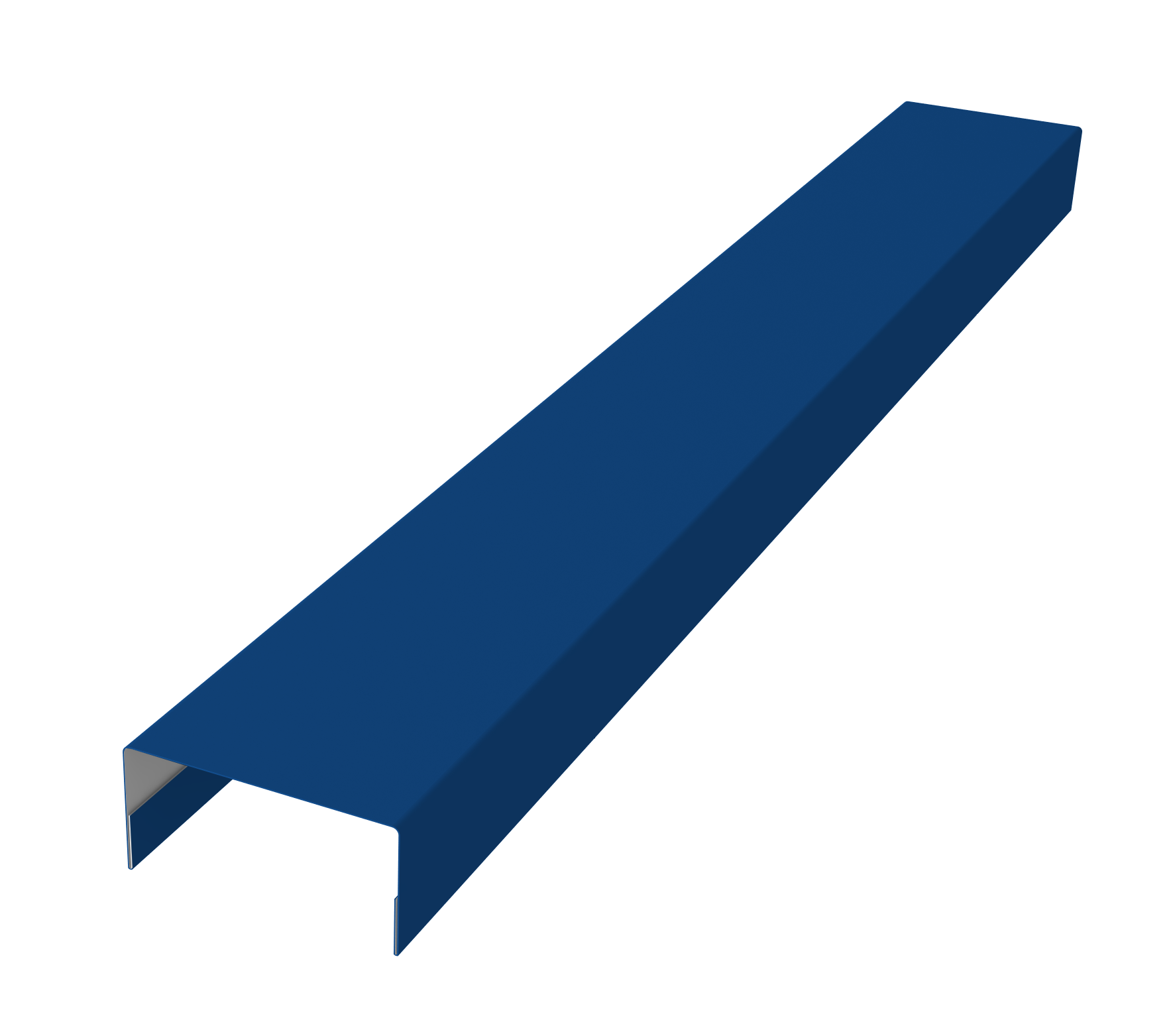 Крышка забора для горизонтального монтажа штакетника 0,5 Satin RAL 5005 сигнальный синий (2,5м)