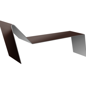Планка примыкания для мягкой кровли 0,5 Satin Matt TX RAL 8017 шоколад (3м)