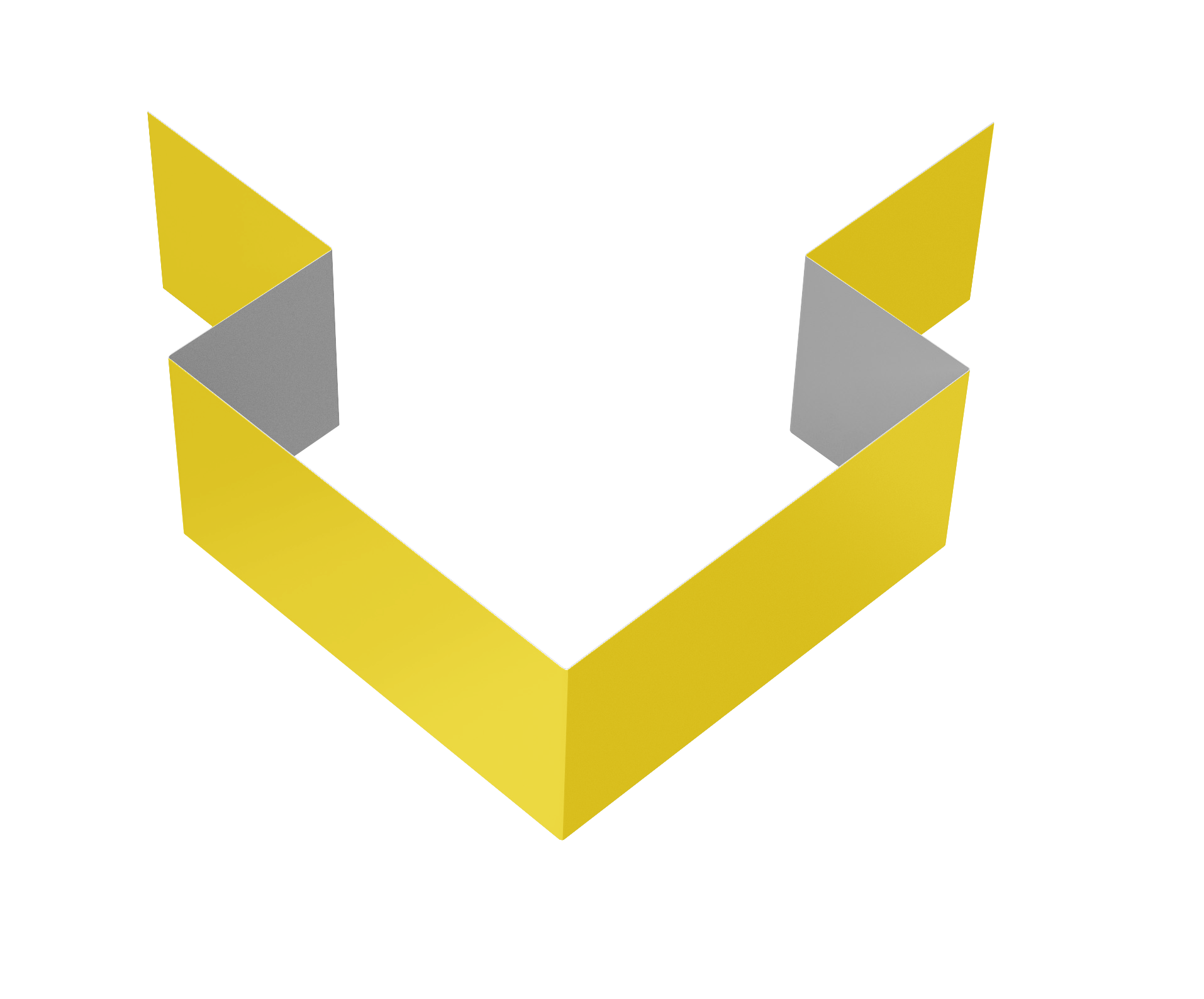 Угол внешний симметричный фибросайдинга 0,45 PE с пленкой RAL 1018 цинково-желтый (3м)