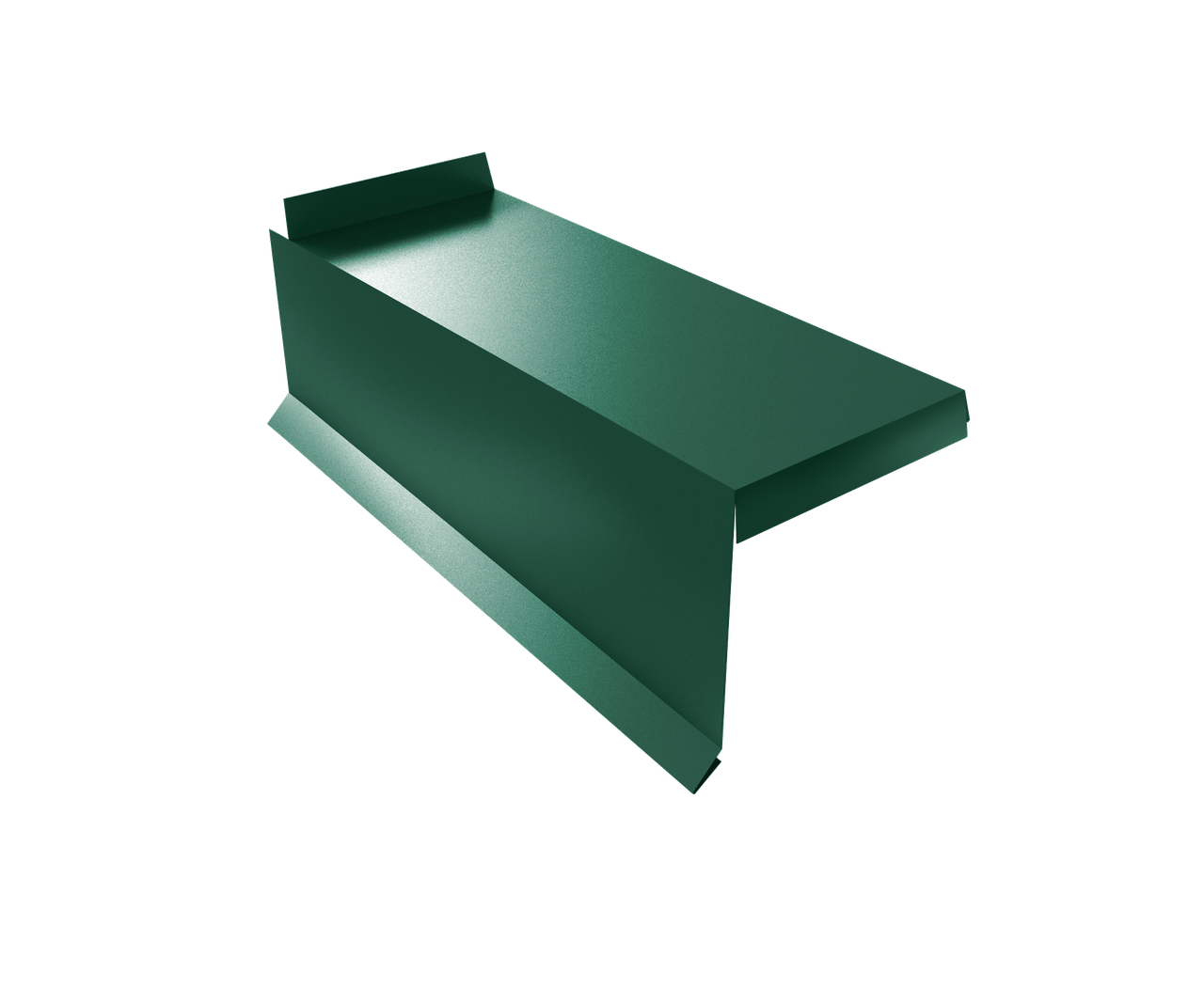 Планка торцевая сегментная Квадро профи Левая 0,5 Satin Matt RAL 6005 зеленый мох