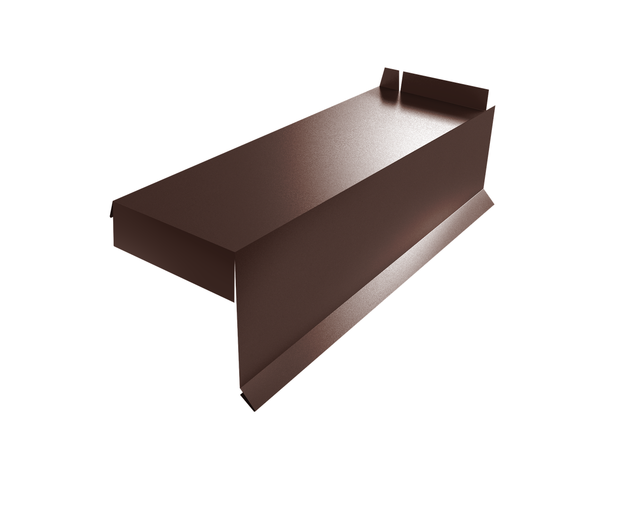 Планка торцевая сегментная Квадро профи Правая стартовая 0,45 Drap TwinColor RAL 8017 шоколад