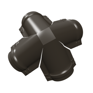 Четверник конька малого полукруглого 0,5 Satin Matt TX с пленкой RR 32 темно-коричневый