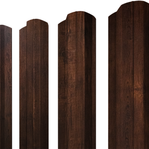 Штакетник М-образный B фигурный 0,45 Print Premium Cherry Wood Dark FTC